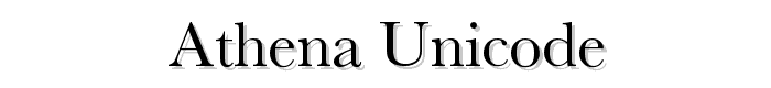 Athena Unicode font